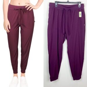 NWT Nicole Miller Sport Jogger Plum Purple Size 1X High Waist
